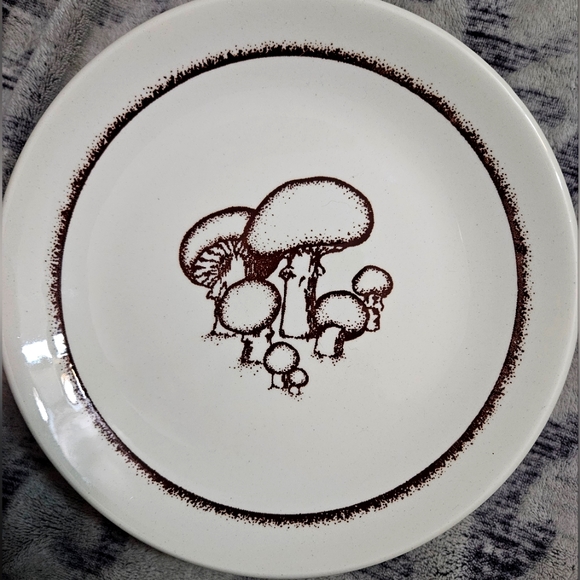 Other - 🎆HP🎆  VINTAGE Mushroom Plates Ironstone Stoneware SET